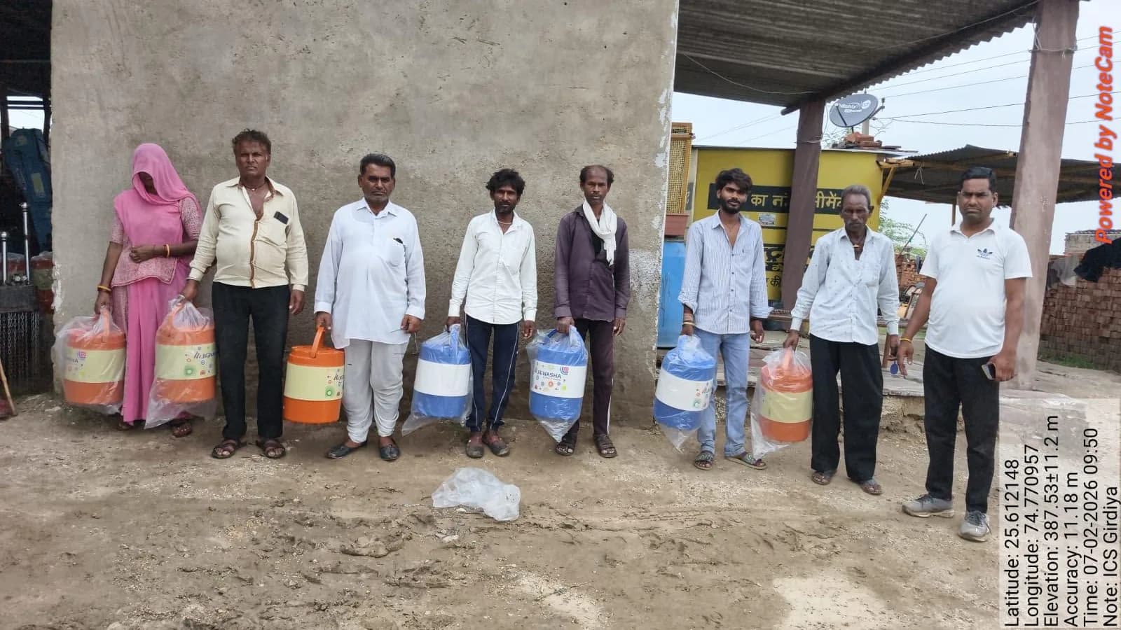 Farmers receiving organic farming inputs